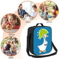 thumbnail image 5 of Honeii Goose Holding an Umbrella Print Insulated Lunch Bag, Reusable Lunch Box for Adult, Leakproof Cooler Bag for Work Office Travel Picnic, 5 of 7