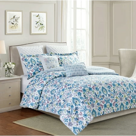 Olivia Gray Paradiso Floral 7 Piece Printed Reversible Comforter