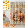 thumbnail image 2 of Fall Shower Curtain Watercolor Squirrel Pine Cone Bathroom Curtains with Hooks, Waterproof Fabric Maple Leaf Plant Retro Thanksgiving Bath Shower Curtains Set for Bathroom Bathtubs Decor 72x72 Inch, 2 of 7