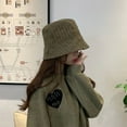 thumbnail image 2 of CoCopeanut Garis Vertikal Ember Topi untuk Wanita Gadis Fashion Solid Panama Memancing Topi Musim Panas Luar Ruangan Datar Fisherman Topi Bonnet Femme Baru, 2 of 6
