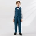 thumbnail image 6 of Boys' Suits - Boys Formal Suit Sets - 5 Piece Outfit Sets with Blazer, Vest, Bow Tie, Dress Shirt and Dress Pants Sets, 6 of 9