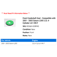 thumbnail image 2 of Front Crankshaft Seal - Compatible with 2001 - 2003 Saturn L200 2.2L 4-Cylinder L61 VIN F - AC Delco, 2 of 2