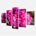 thumbnail image 2 of Pink Peonies on Wooden Background - Flower Artwork on Canvas, 2 of 3