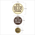 thumbnail image 5 of Circle It’s Beer O'Clock Sign (Brushed Silver) - Large, 5 of 5