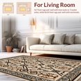 thumbnail image 2 of Ultra Soft Area Rug, Antique Tapestry Design Featuring Gothic Quatrefoil Motifs, Non Slip, Stain Resistant, Washable Area Rugs for Living Room, Bedroom(Beige, 2X3), 2 of 8