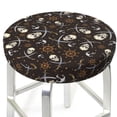 thumbnail image 3 of Kll Pirate Skulls Round Bar Chair Cushion Cover 13 Inch,Bar Stool Protector With Elastic, Soft Washable, 3 of 7