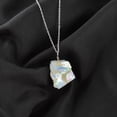 thumbnail image 2 of QNAVIC AA Ultra Fire Raw Ethiopian Opal Rough Handmade Dainty Pendant Necklace For Women, Healing Chakra Crystals, Birthstone Jewelry, Rhodium Plated 925 Sterling Silver Chain 18 inch, Wedding Gift, 2 of 5