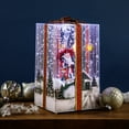 thumbnail image 3 of Northlight Musical Santa Lighted Snowing Gift Box Glittered Christmas Decoration - 12", 3 of 7