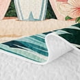 thumbnail image 5 of meiyoeat Hawaii Sea Beach Quilt Full For Kids,Pink Kawaii Floral Blossom Full Bedspread Sets For Girls,3-Piece, 5 of 7
