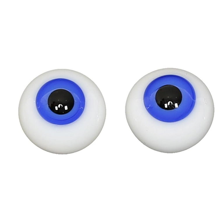 HUAA Eyeballs for Crafts,Pure Handmade Design Glass Fake Eyes, Eyeball 1  Pair,Suitable for Dolls, Masks, 6 color options