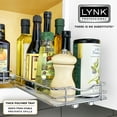thumbnail image 3 of LYNK PROFESSIONAL 6-1/4" Wide Pull Out Spice Rack Organizer for Cabinet, Slide Out Shelf, Chrome, 3 of 8