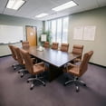 thumbnail image 2 of Modern Office Desk Chair, Conference Room Chairs, High Back Ergonomic Home ofiice Chair, Adjustable Height Swivel Executive Computer Chair with Padded Seat and Armrest (Brown), 2 of 9