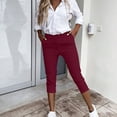 thumbnail image 5 of BRGZLK Womens Straight Leg Pants Solid Color Suit Pants 2026 High Waisted Stretchy Business Casual Work Pants Office Trousers with Pockets, 5 of 7