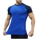 thumbnail image 2 of pstuiky camisetas para hombre, Blusas deportivas informales de verano para hombre, de manga corta, color liso, con cuello en V camisetas de hombre m, 2 of 5