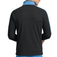 thumbnail image 3 of Guluxicc Men's Athletic Jackets Color Block Mock Neck Full Zipper Long Sleeve Solid Jackets for Gym Workout Fall Winter, 3 of 7