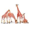 thumbnail image 2 of Toymany 4PCS Realistic Giraffe Figurines with Giraffe Cub, 2-6" Plastic Jungle Animals Figures Family Playset Includes Baby, Educational Toy Cake Toppers Christmas Birthday Gift for Kids Toddlers, 2 of 8
