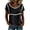 Black#top for women trendy, variant on Empire Waist Tops for Women Short Sleeve Lace Patch Gauze Blouses Loose Fit Boho Casual Summer Beach Vacation Tunic Shirts Purple,S