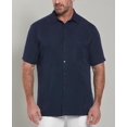 thumbnail image 2 of Cubavera Camisa de Manga Corta con Botones y Estampado Floral de Dos Tonos para Hombre, Azul Marino, M, 2 of 6