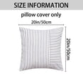 thumbnail image 6 of Unique Bargains Boho Striped Throw Pillow Covers Set of 2 Navy Blue 20 x 20 Inch, 6 of 6
