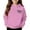 Pink, variant on WOYY Toddler Girls Hoodie Heart Print Hooded Sweatshirt Casual Soft Hoodies, Sizes 2-3T
