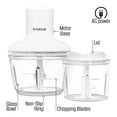 thumbnail image 4 of Savour 8-Cup Food Processor w/ Stainless Steel Blades Veggie Chopper for Meal Prep & Kitchen Use, White, 4 of 12