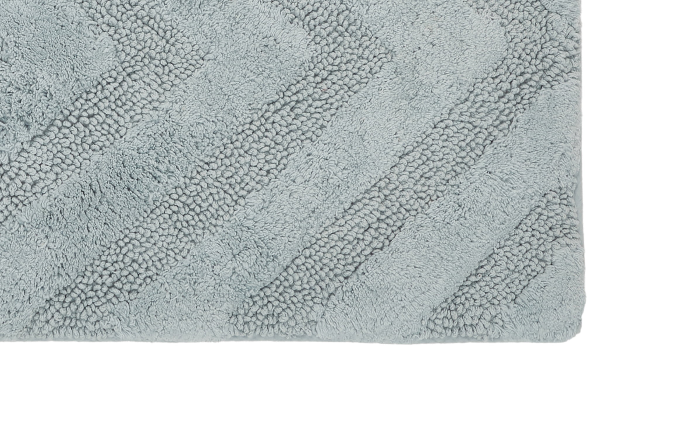 Better Trends 2 Piece Bathroom Rug Set 100% Cotton Extra Soft Tufted Bath Rug Water Absorbent Non-Slip Bath Mat Machine Washable (Blue) Hugo Collection