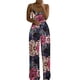 thumbnail image 1 of Gibobby pantalones de yoga Mamelucos Dressy Two Jumpsuit Strap V Neck Pearl Sweetheart High Summer Jumpsuit Pantalones Cintura Women's Jumpsuit(Azul marino， M), 1 of 5