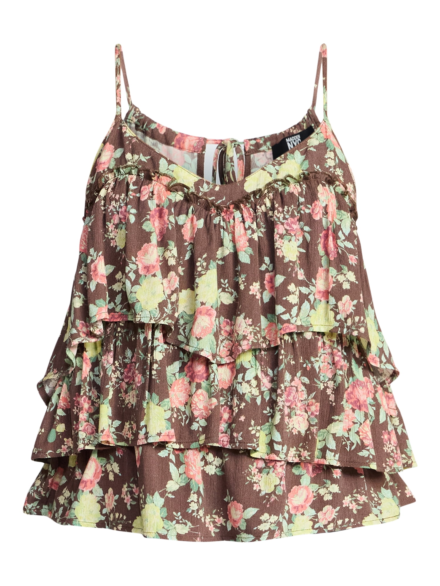 Madden NYC Women's Sleeveless Tiered Tank Top, Sizes XXS-XXL