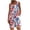 #0188-Red, variant on Pounoo Women's Jumpsuits Square Neck Sleeveless Colorblock Print Overalls Bohemian Resort Lightweight Wide Leg Rompers Gift