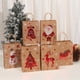 thumbnail image 4 of Advancent Elementos únicos portátiles ampliamente utilizados de la Navidad de la capacidad grande de las bolsas de papel de Brown de la Navidad Kits de decoración para fiestas 025-4 21*15*8, 4 of 6