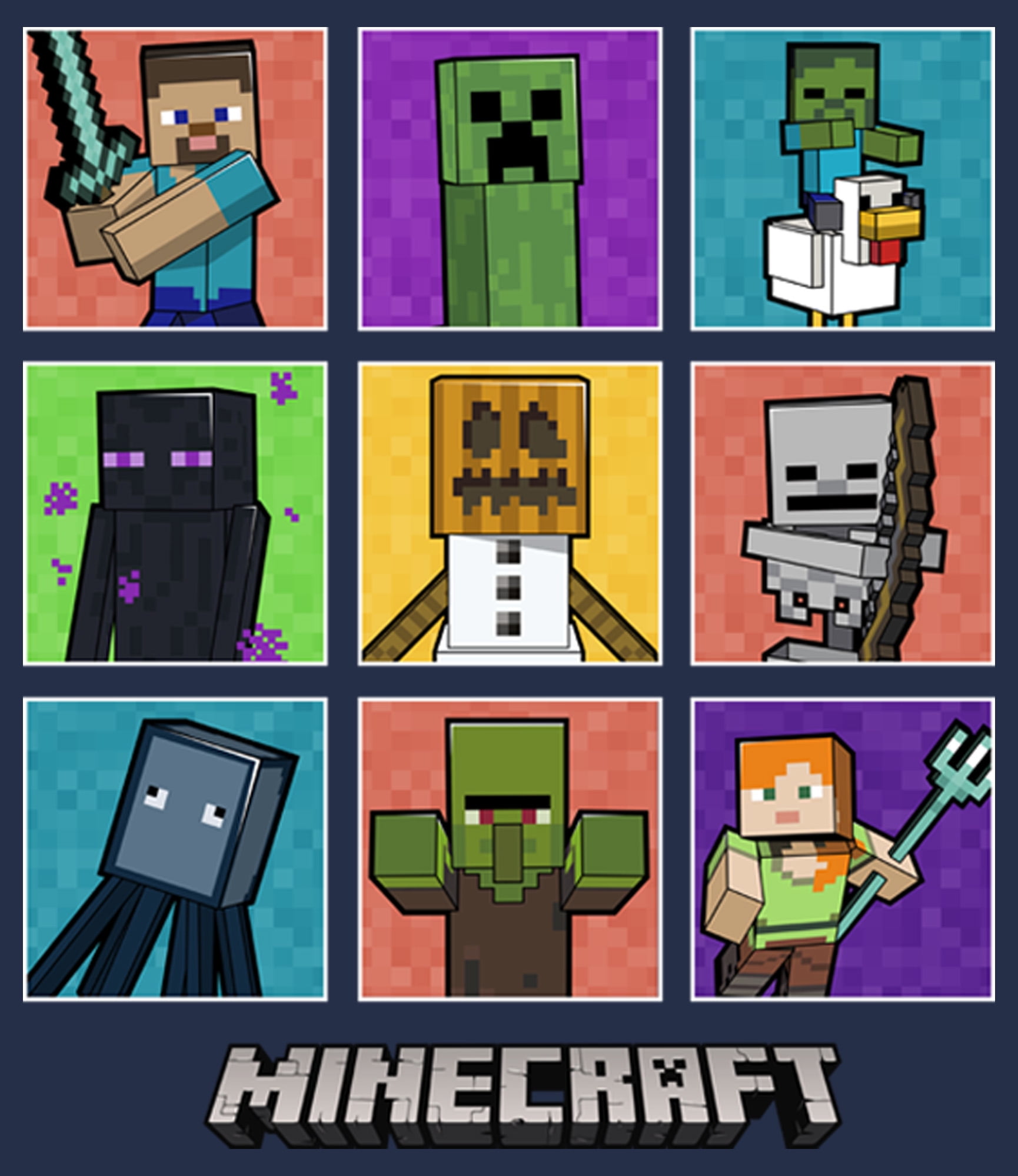 MInecraft Logo Men's T-Shirt Navy