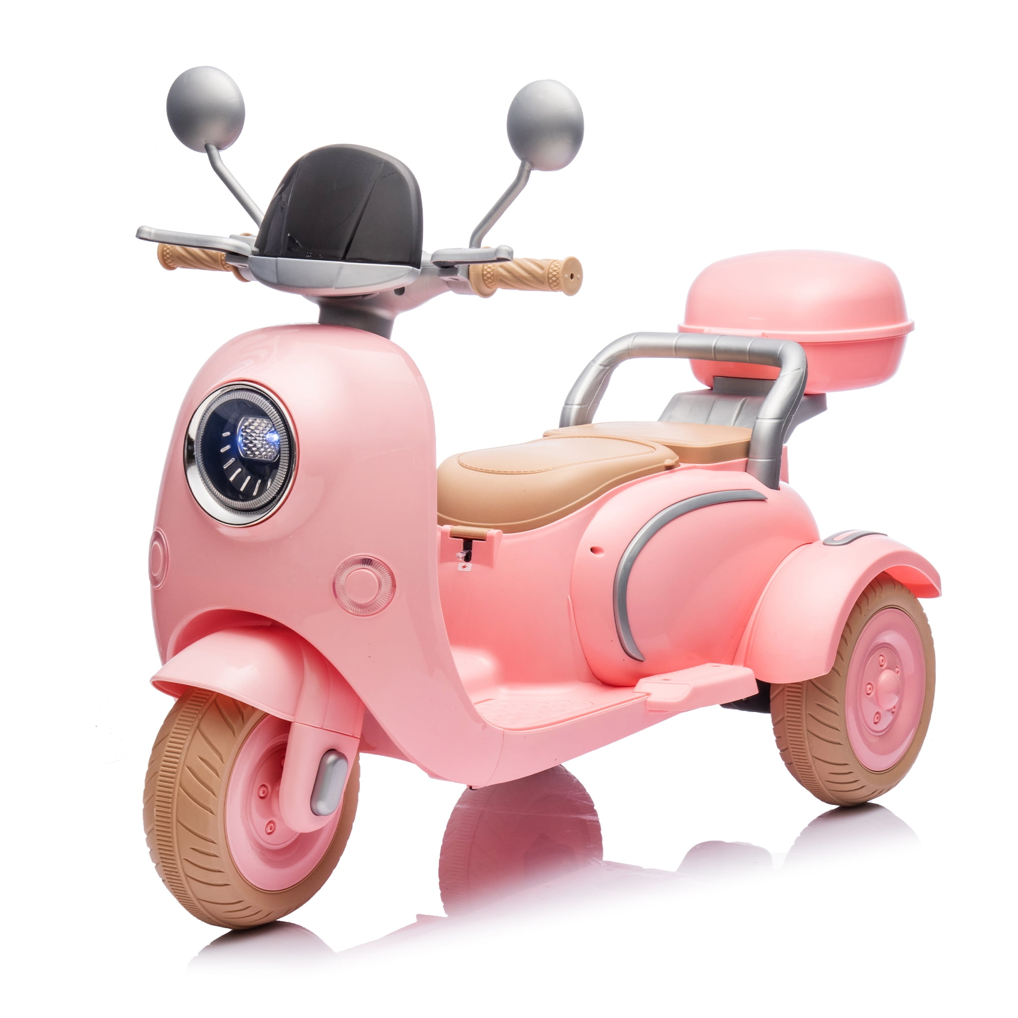 Ambifirner 12V 2WD Electric Motorcycle - Dual Seat Ride-On Toy with Bluetooth Music & Parent Seat, Anti-Slip Tires & LED Lights