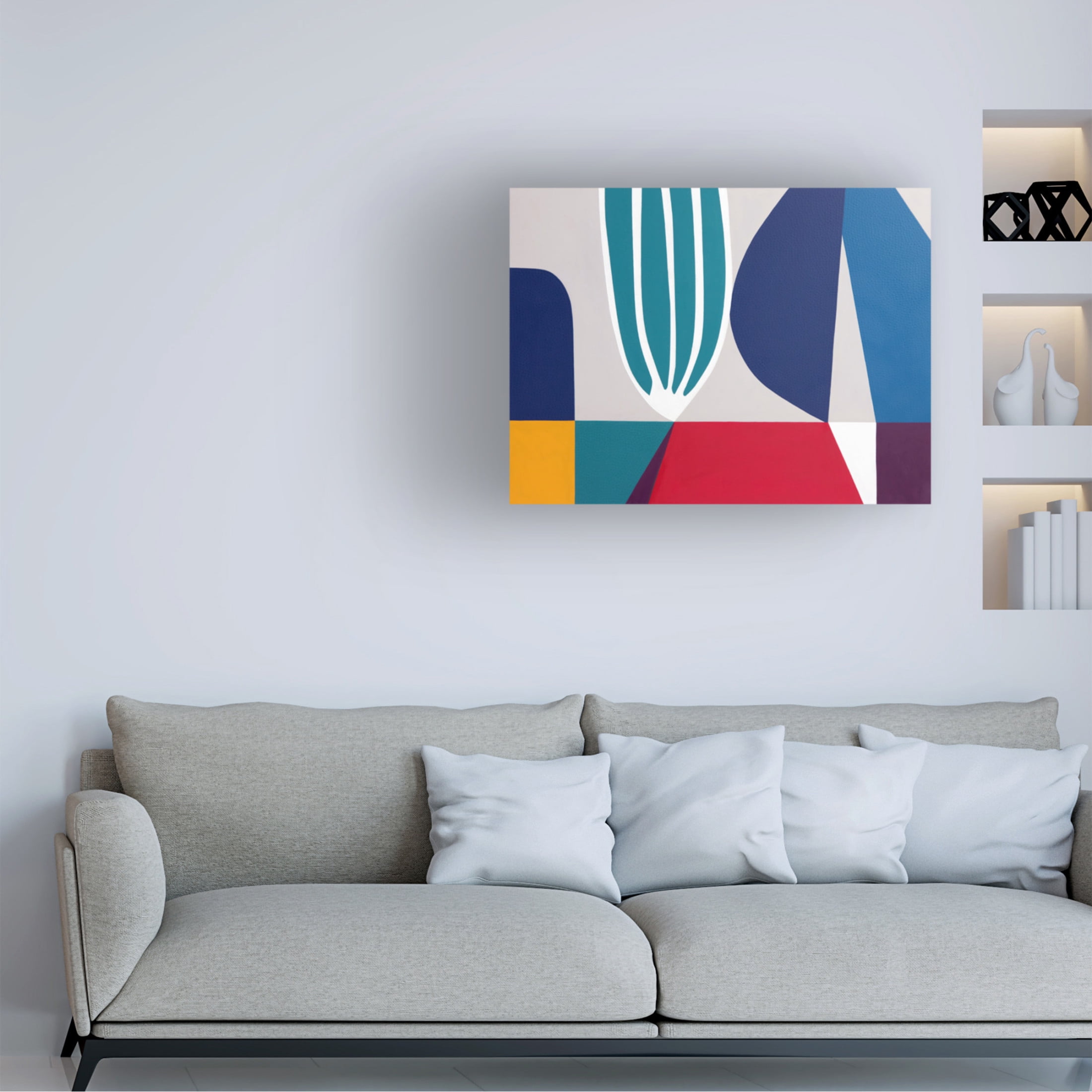 Canvas Wall Art - Sylvie Hamou 'Staying In Touch' Wall Art for Living Room, Bedroom, or Office Décor by Trademark Fine Art - 32 x 24 Inches
