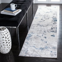 SAFAVIEH Amelia Ashley Abstract Runner Rug, Gray/Blue, 2' x 8'