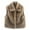 Brown Winter Coats, variant on Faux Fur Vests for Women Sherpa Fuzzy Fleece Vest Lapel Collar Sleeveless Jackets Warm Winter Shaggy Parka Coats Overcoat Black,XS