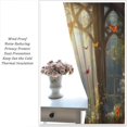 thumbnail image 5 of Forest Window Outside Scenic Theme Curtain, Early Morning Sun Ray Beautiful Butterfly Flower Landscape, Retro Medieval Window Frame Art Deco Curtain, Room Living Room Blackout Curtain 2 Pieces 42x63in, 5 of 5