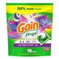 thumbnail image 1 of Gain Flings Capsules de Détergent à Lessive, Parfum Brise Nocturne, avec Protection contre les Odeurs, Capsules de Savon à Lessive Concentrées, 16 Capsules, 1 of 18
