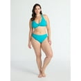 thumbnail image 5 of Time and Tru Women’s and Women's Plus High Cut Mid Rise Bikini Bottoms, Sizes XS-2X, 5 of 6
