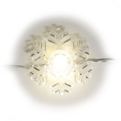 Snowflake Led Light Set Battery Operated 20 Warm White Lights Noma V41137 88 Walmart Com Walmart Com
