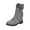 Gray, variant on TKYCMSUAKI Women's Mid-Calf Boots,Womens Mid-calf Snow Boots Fashion Back Strap Elastic Round Toe Square Heel Slip-On Boots Winter Outdoor Warm Casual Shoes