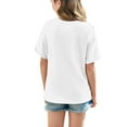 thumbnail image 4 of 5-15 Years Kids Girls Plus Size T Shirt Crew Neck Short Sleeve Top Casual Loose Summer Lounge School Blouse for Children, 4 of 8