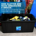 thumbnail image 5 of HART 40 Gallon Latching Plastic Storage Bin Container, Black with Blue Lid, Set of 3, 5 of 12
