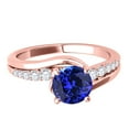 thumbnail image 6 of Mauli Jewels Engagement Rings for Women 1.15 Carat Halo Tanzanite and Diamond Engagement Ring Crafted 4 Prong-Setting 14k Solid Rose Gold, 6 of 7