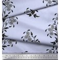 thumbnail image 3 of Soimoi Rayon Crepe Fabric Leaves & Floral Block Decor Fabric Printed Yard 46 Inch Wide, 3 of 3