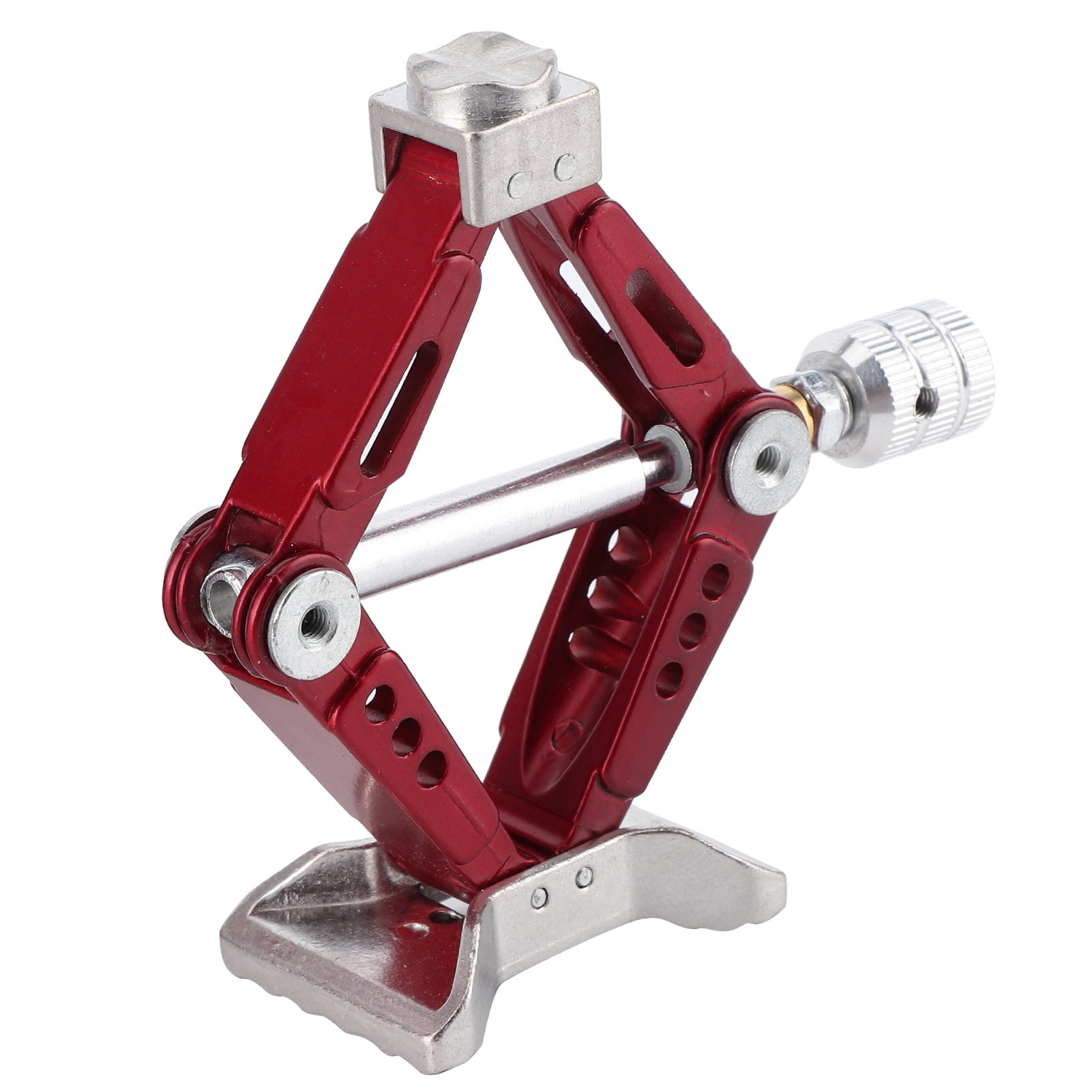 Jack Stands, 2Pcs Metal Universal Adjustable Lifting Jack Accessory for 1/10 RC Car Red,Alleviate Jack Hoisting Sinkage,
