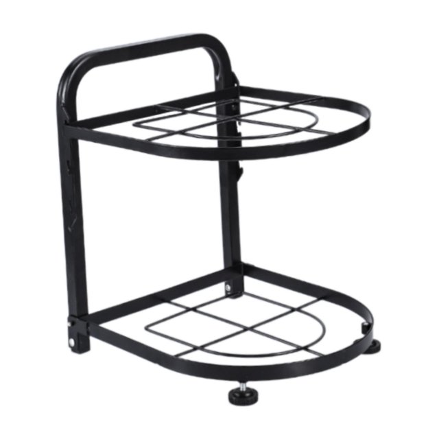 Organizador de ollas y sartenes, práctico estante para ollas y sartenes para armario de cocina 2 capas