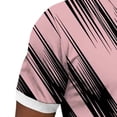 thumbnail image 5 of Dolkfu Refreshing Shirts&nbsp;for Men Short Sleeve Pink Button Collared Tops Modern Minimalist Patchwork Polos Pink,Xxxxxl, 5 of 5