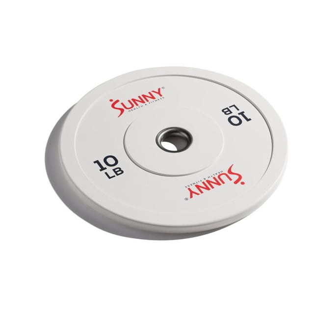 Sunny Health & Fitness discos de peso olímpicos de goma Elite de 2 pulgadas, de 10 a 55 libras.