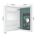 thumbnail image 6 of 24'' W x 36'' H Surface Frameless Mirror Medicine Cabinet, Beveled Mirror Edges Bathroom Medicine Cabinet, Right opening door, 6 of 6