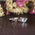 thumbnail image 2 of Ratan Gems Round Blue Aquamarine Engagement Ring, 2.9 ct Sterling Silver, 2 of 6
